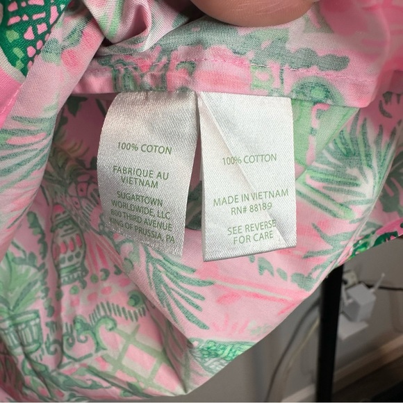 Lilly Pulitzer Winifred Off-The-Shoulder Top Mandevilla Baby Always Worth Size S - Picture 10 of 14